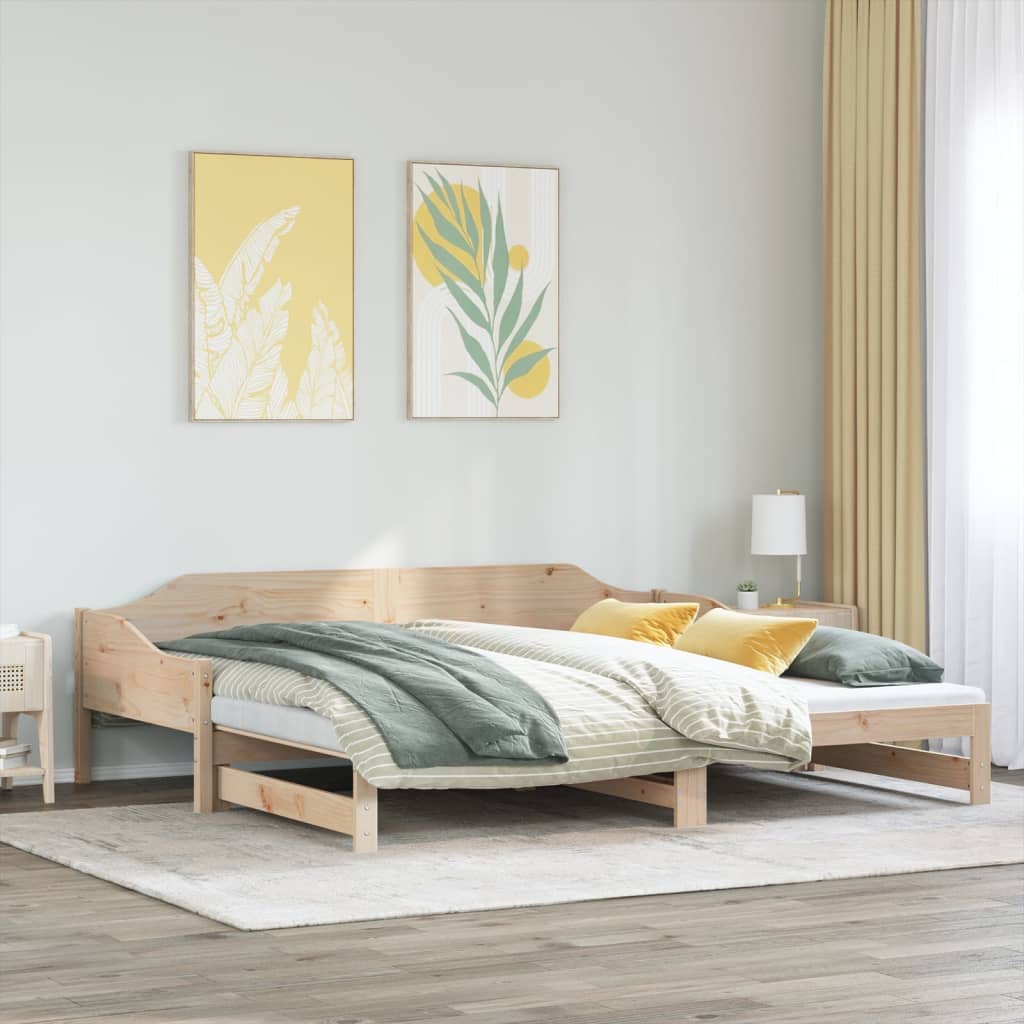 Dnevni krevet na razvlačenje 90 x 190 cm od masivne borovine