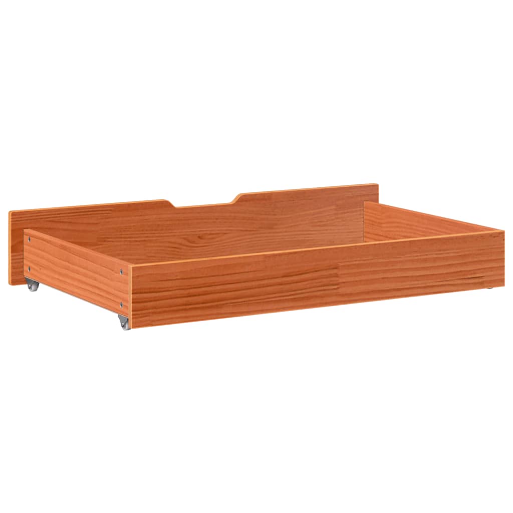 Ladice ispod kreveta 2 kom voštano smeđe 95x55x17cm od borovine