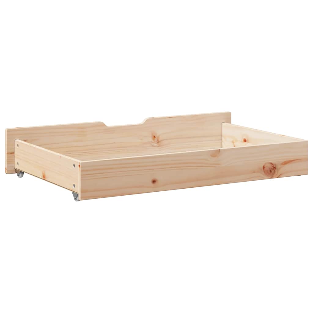 Ladice ispod kreveta s kotačima 2 kom 90x55x17 cm od borovine