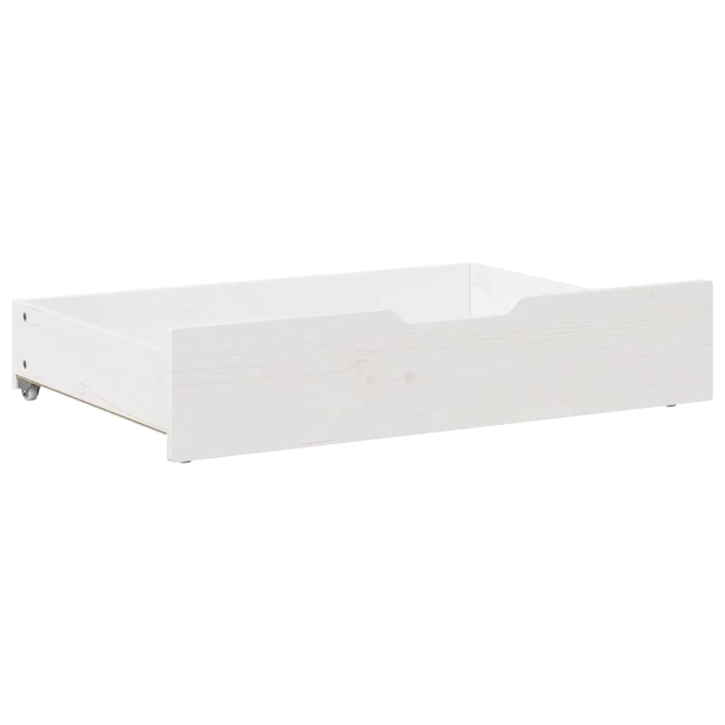 Ladice ispod kreveta 2 kom bijele 85x55x17 cm od borovine