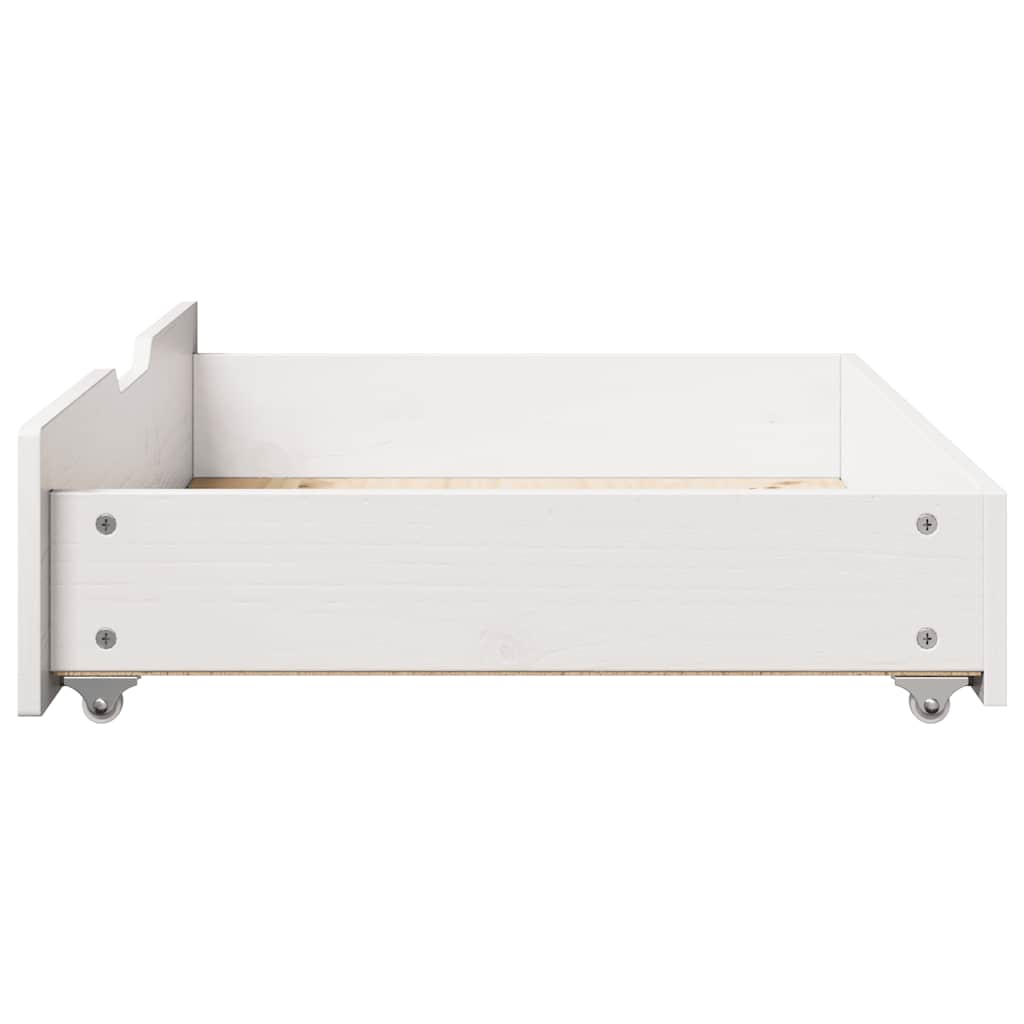 Ladice ispod kreveta 2 kom bijele 85x55x17 cm od borovine