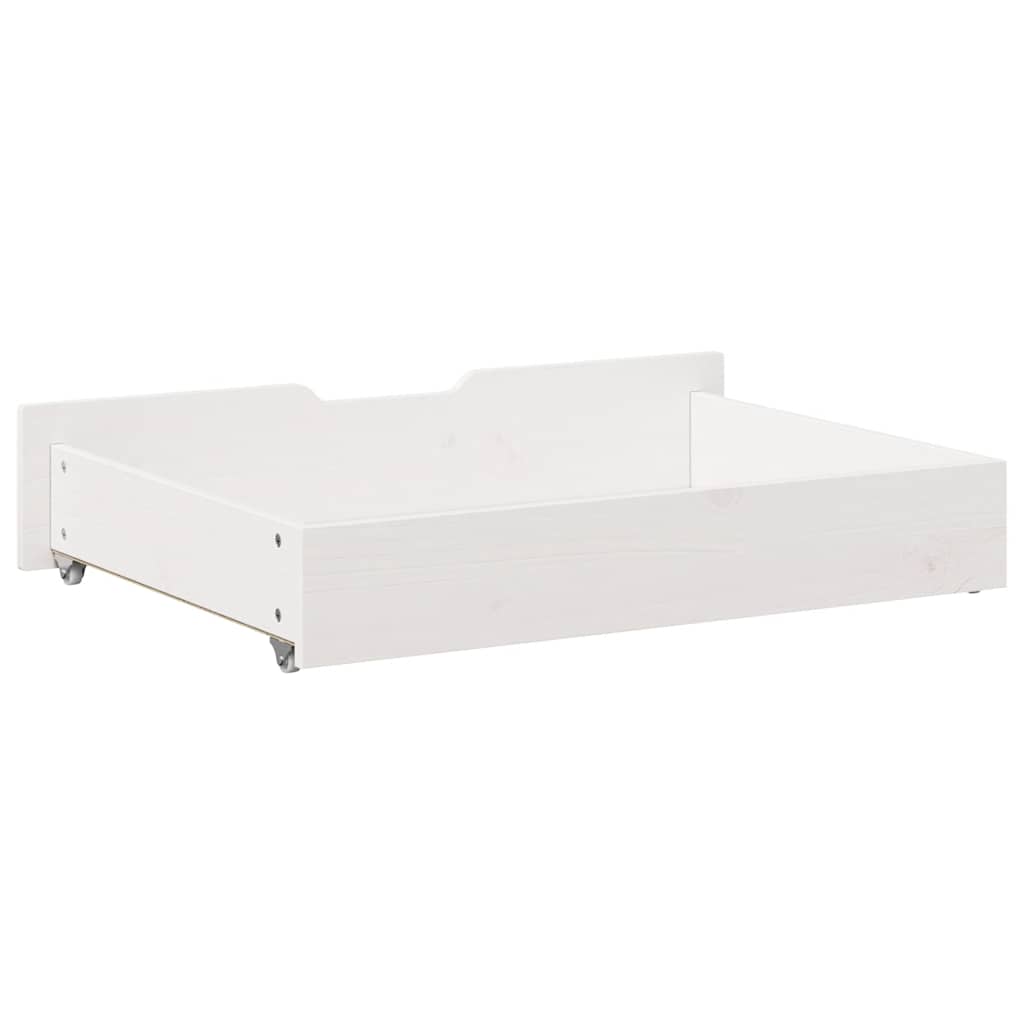 Ladice ispod kreveta 2 kom bijele 85x55x17 cm od borovine