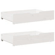 Ladice ispod kreveta 2 kom bijele 80x55x17 cm od borovine