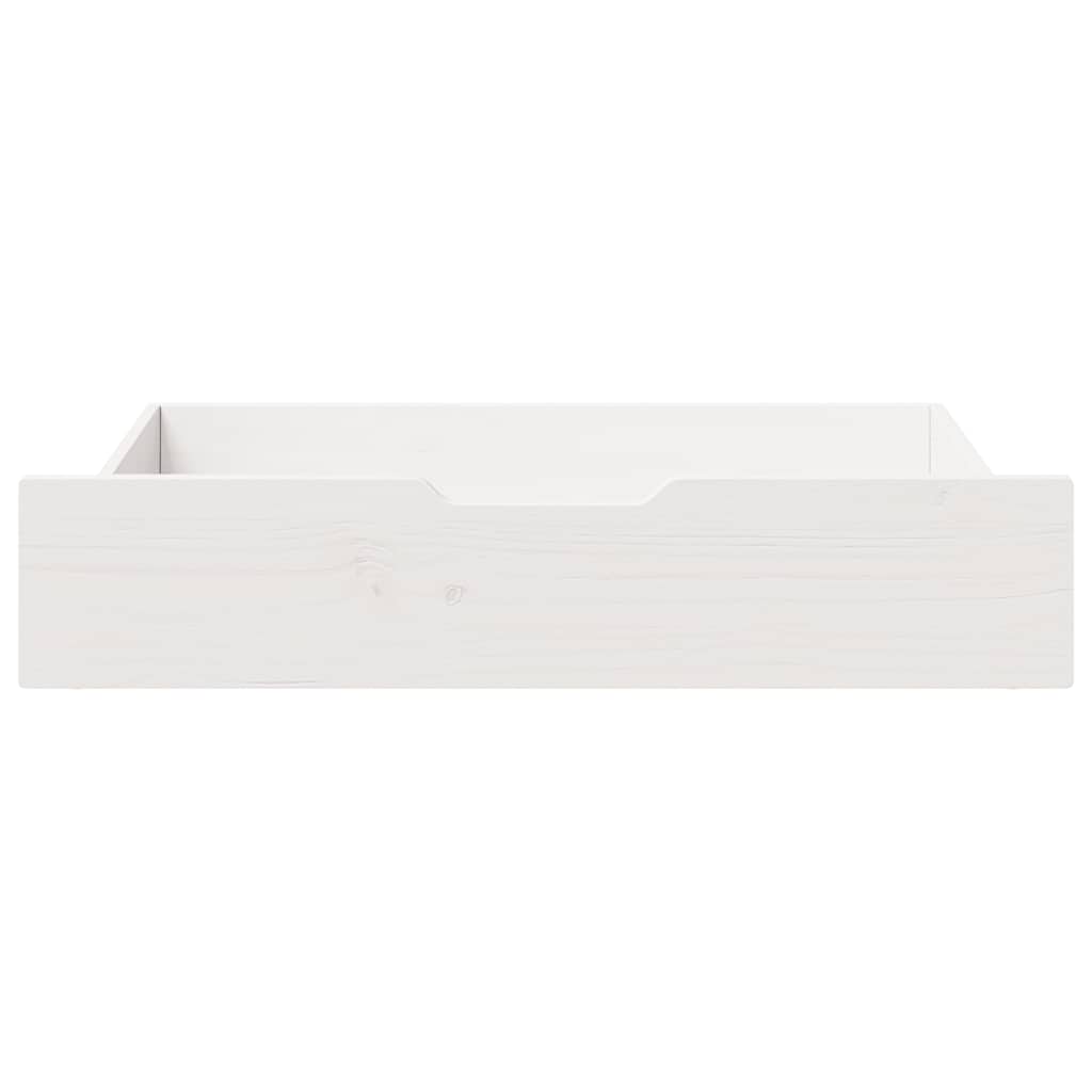 Ladice ispod kreveta 2 kom bijele 80x55x17 cm od borovine