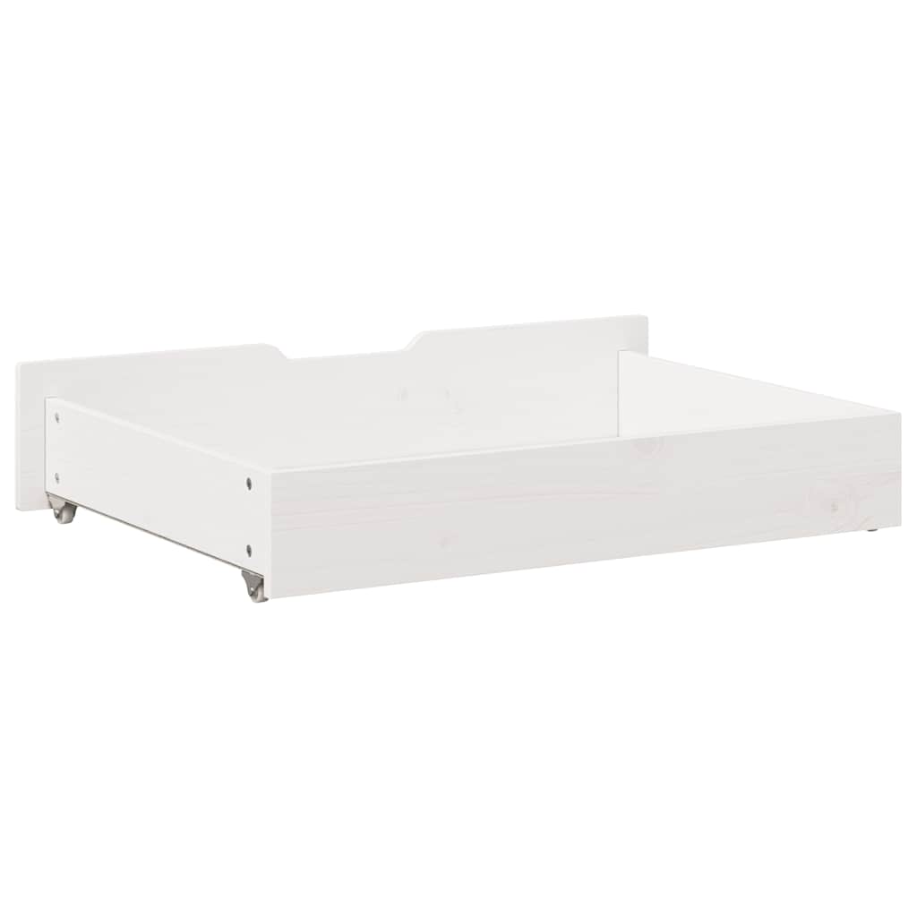 Ladice ispod kreveta 2 kom bijele 80x55x17 cm od borovine