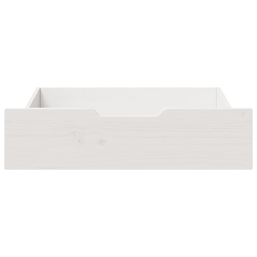 Ladice ispod kreveta 2 kom bijele 75x55x17 cm od borovine