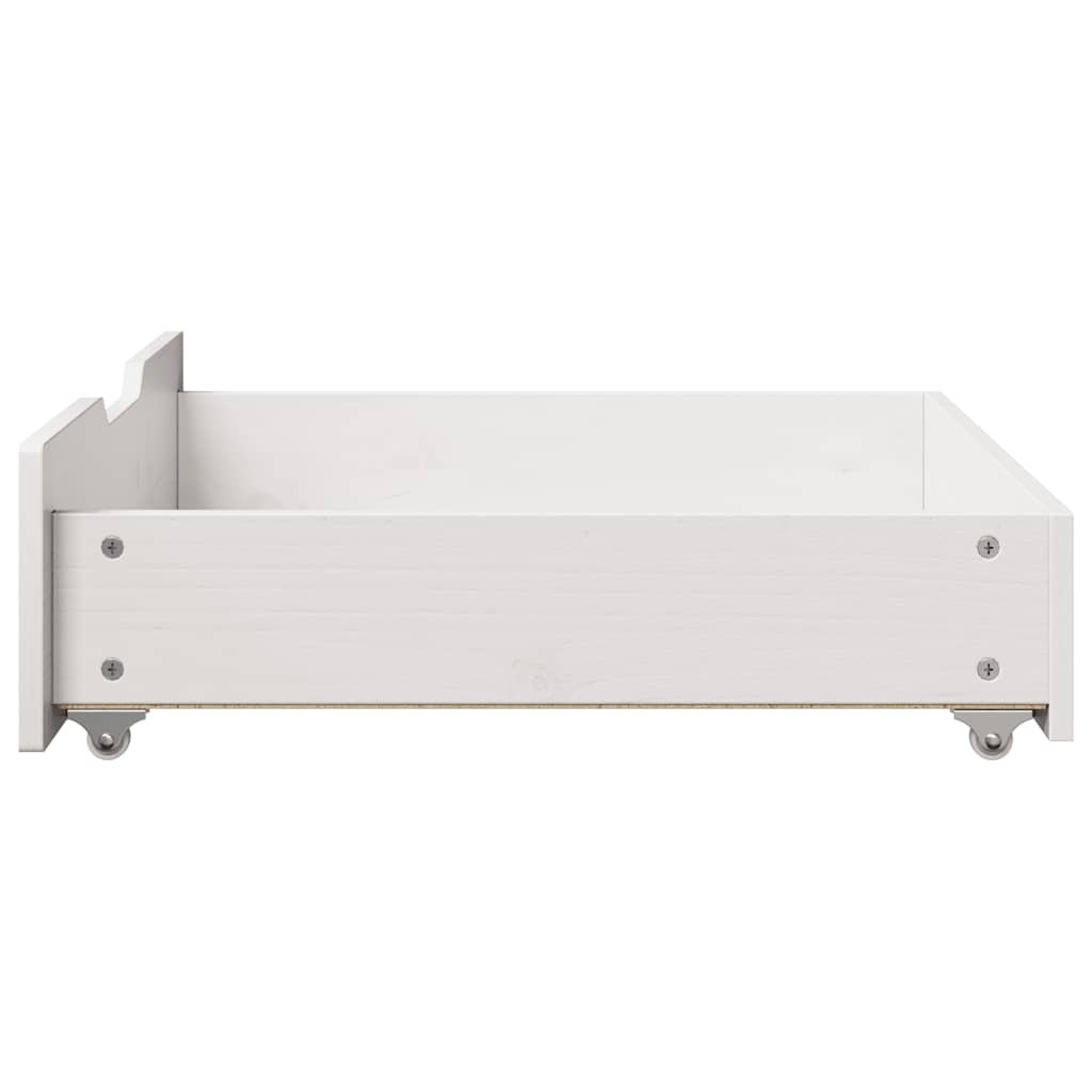 Ladice ispod kreveta 2 kom bijele 75x55x17 cm od borovine
