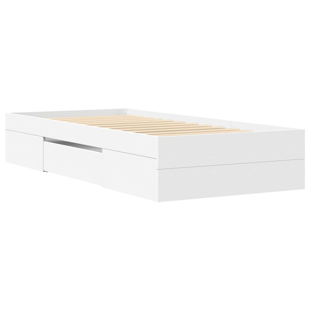 Okvir za krevet bijeli 90x200 cm konstruirano drvo