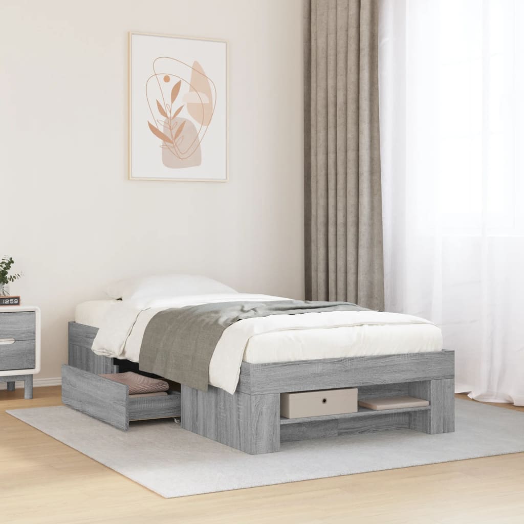 Okvir za krevet boja hrasta 90x200 cm od konstruiranog drva
