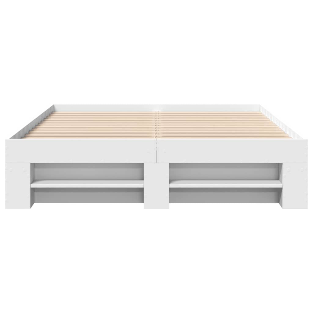 Okvir za krevet bijela 140x190 cm konstruirano drvo