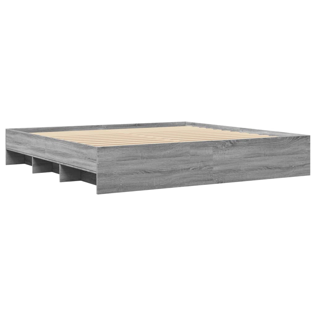 Okvir za krevet boja hrasta 200x200 cm od konstruiranog drva