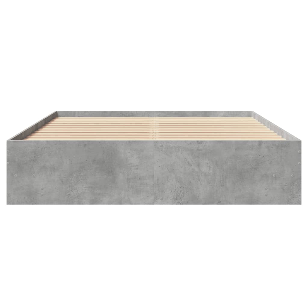 Okvir kreveta boja betona 150x200 cm od konstruiranog drva