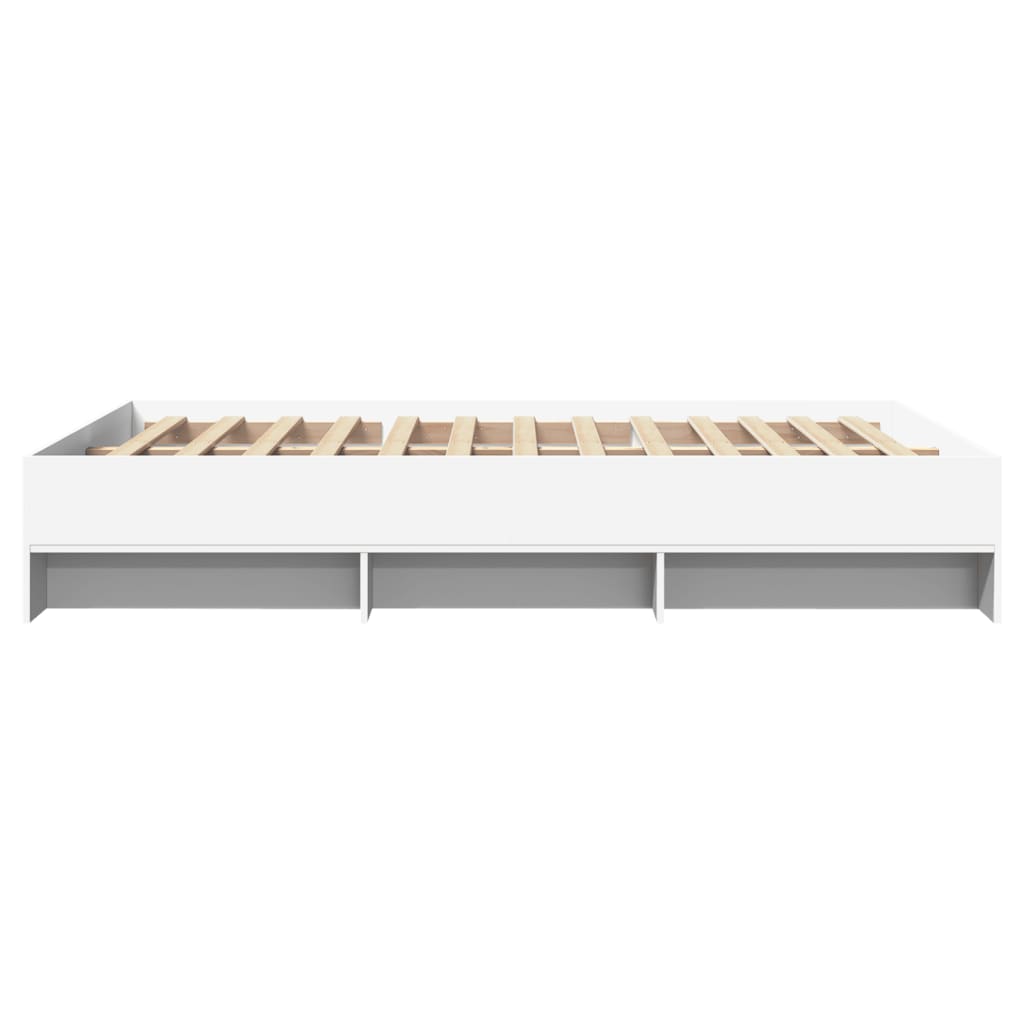 Okvir za krevet bijeli 120 x 200 cm konstruirano drvo