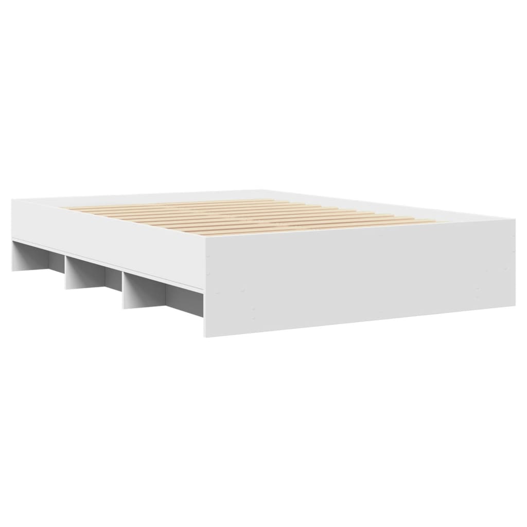 Okvir za krevet bijeli 120 x 200 cm konstruirano drvo