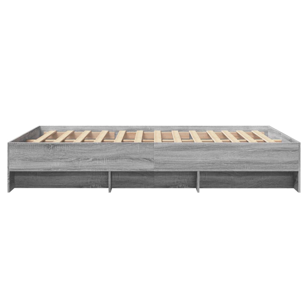 Okvir za krevet boja hrasta 120 x 200 cm od konstruiranog drva