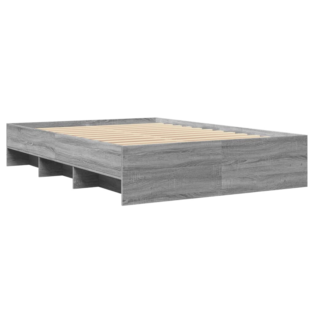Okvir za krevet boja hrasta 120 x 200 cm od konstruiranog drva