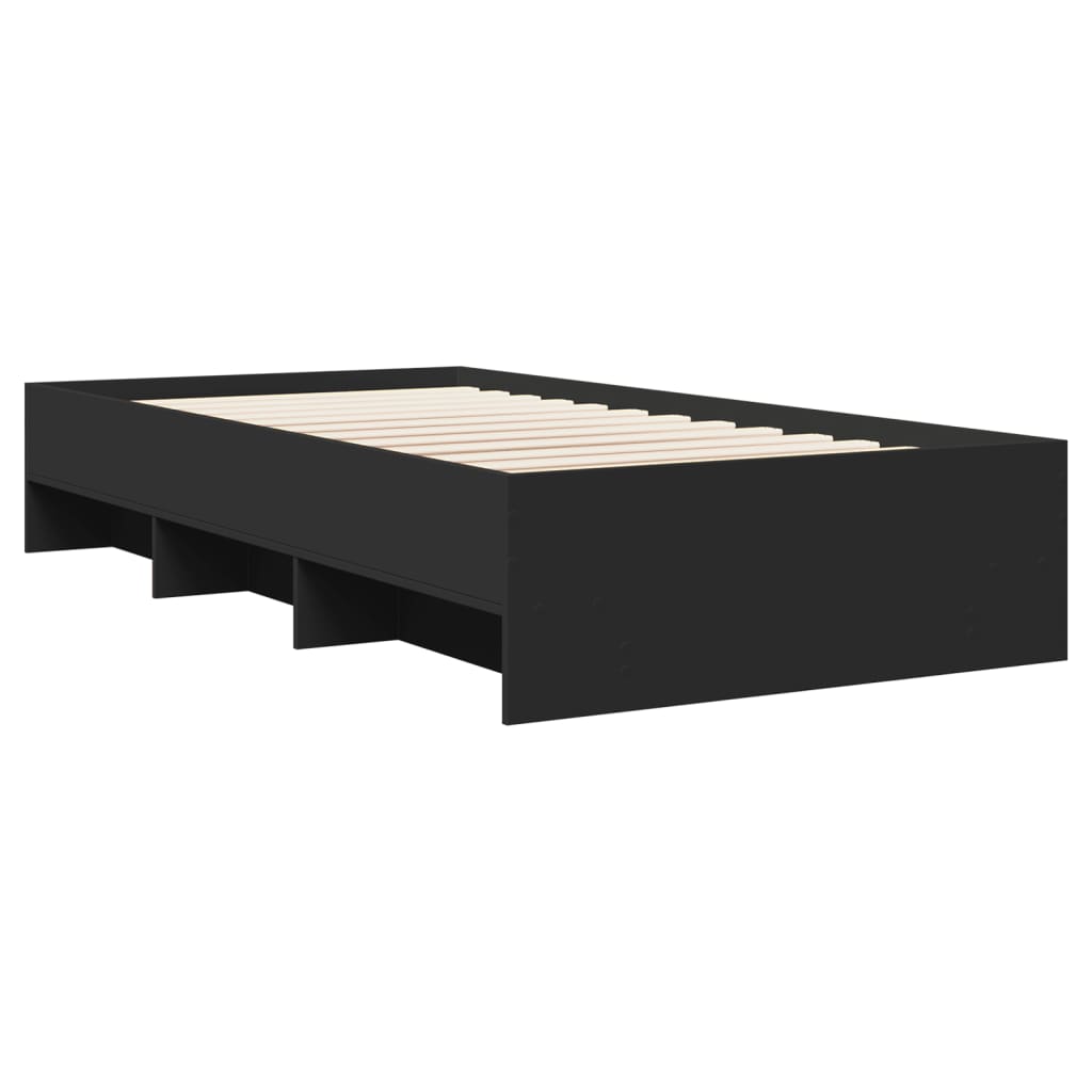 Okvir za krevet crni 100x200 cm konstruirano drvo