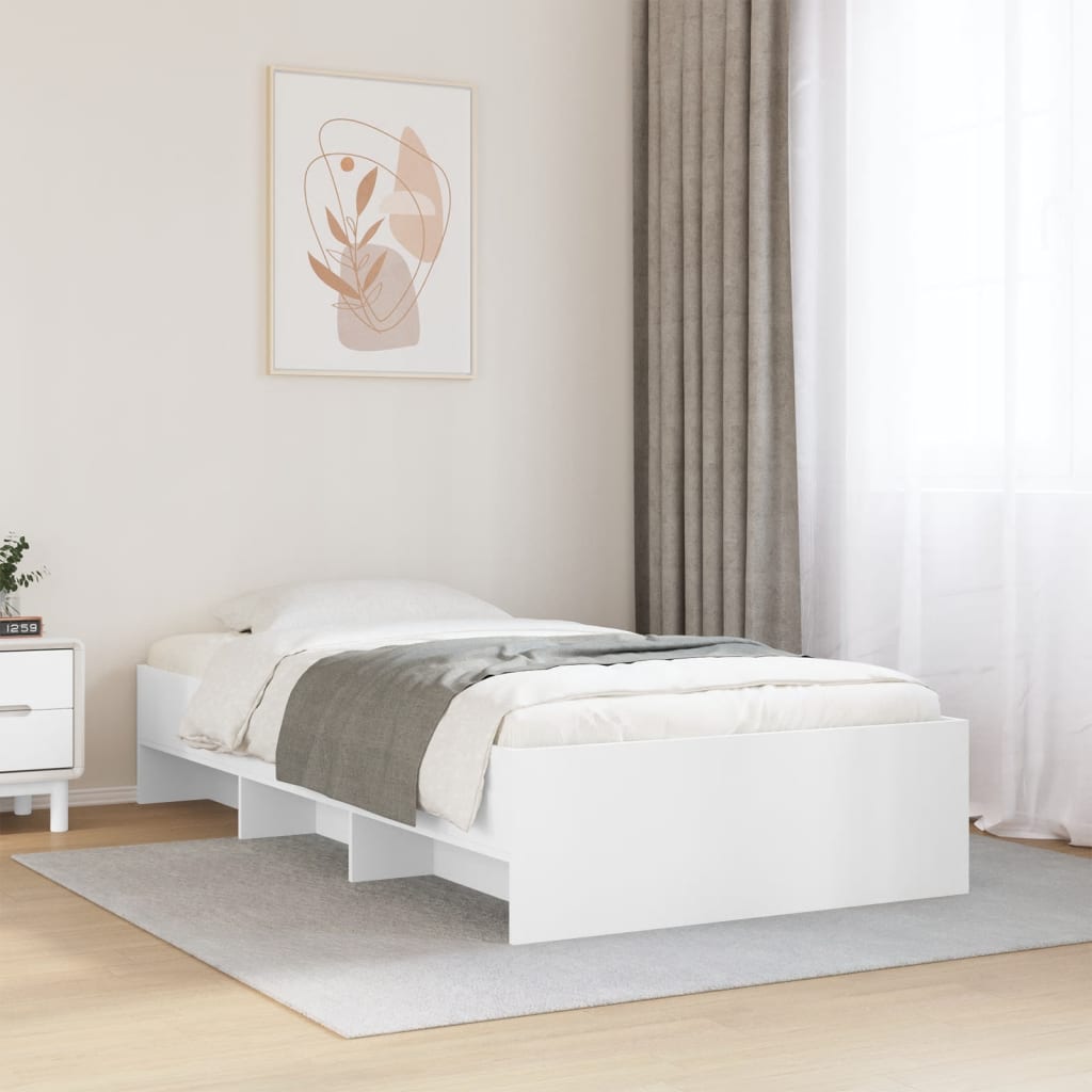 Okvir za krevet bijeli 90x200 cm konstruirano drvo