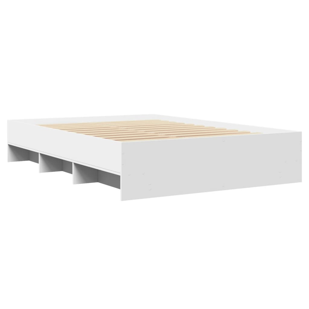 Okvir za krevet bijela 140x190 cm konstruirano drvo