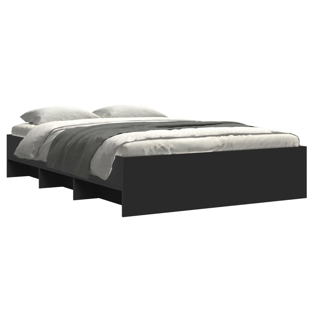 Okvir za krevet crni 140x190 cm konstruirano drvo