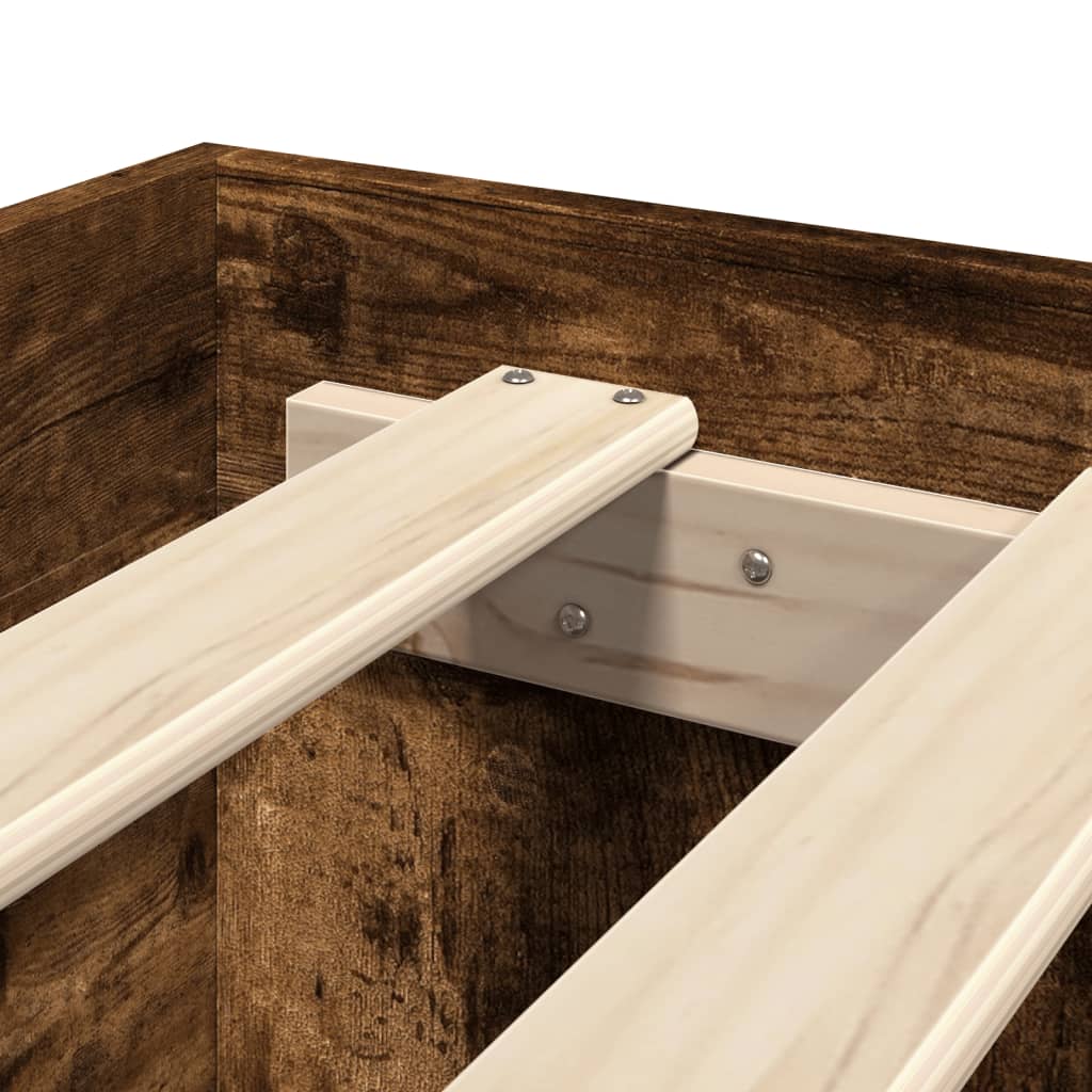 Okvir kreveta bez madraca boja hrasta 140 x 190 cm drveni