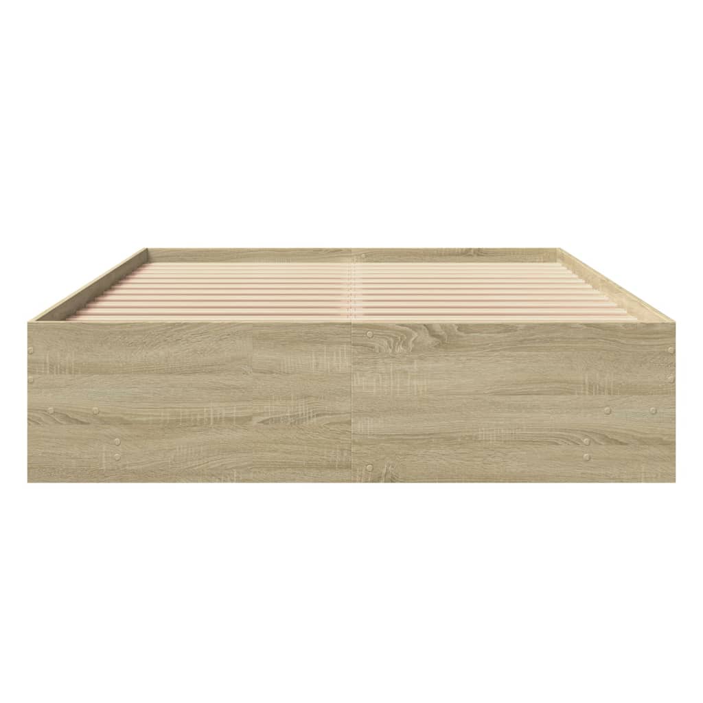 Okvir za krevet boja hrasta 135x190 cm od konstruiranog drva