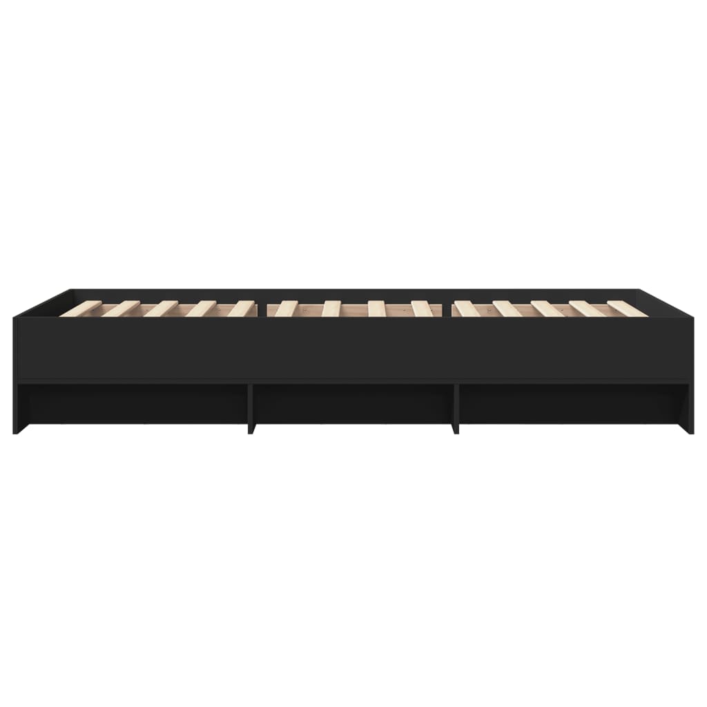 Okvir za krevet crni 90 x 190 cm od konstruiranog drva