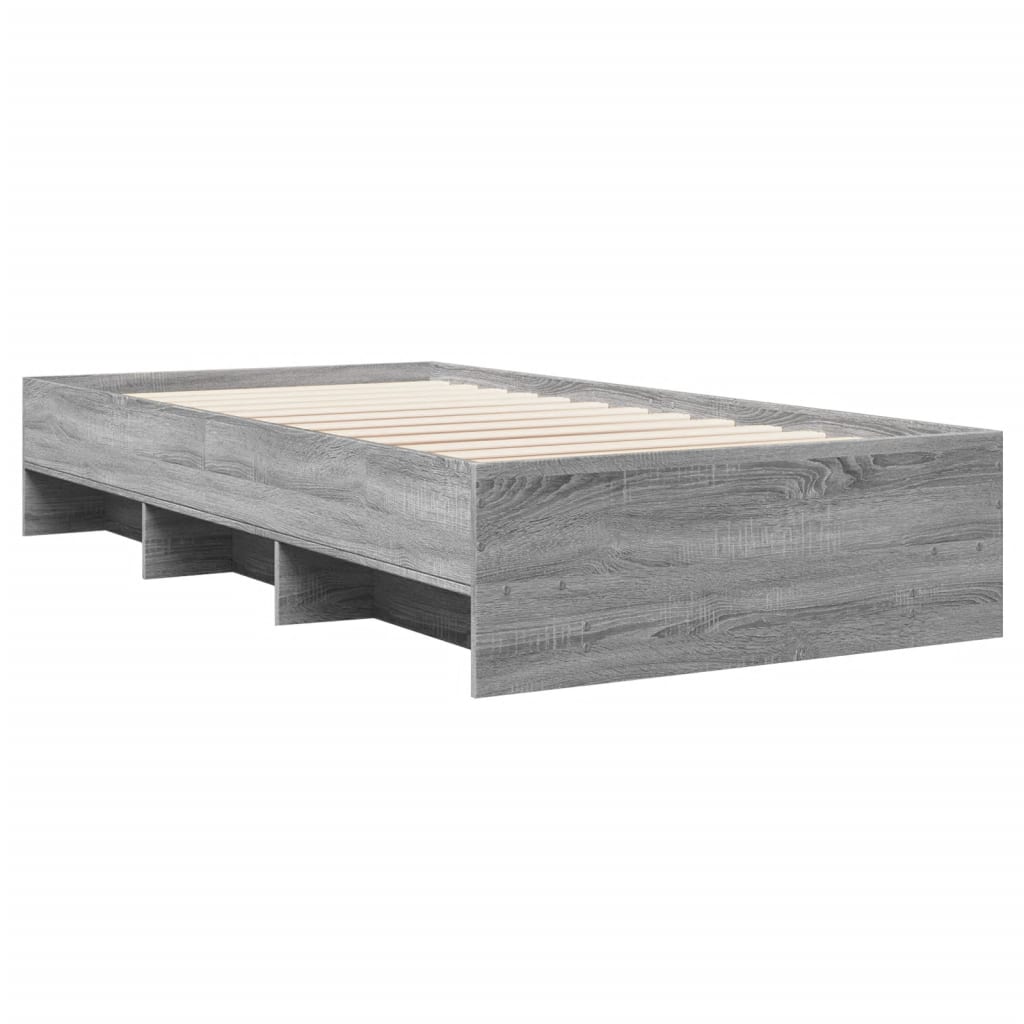 Okvir za krevet boja hrasta 75 x 190 cm od konstruiranog drva