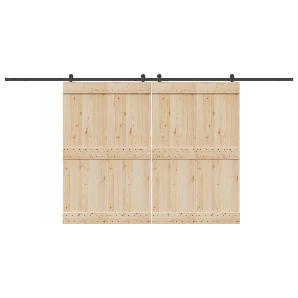 Pribor za klizna vrata 427 cm čelični crni