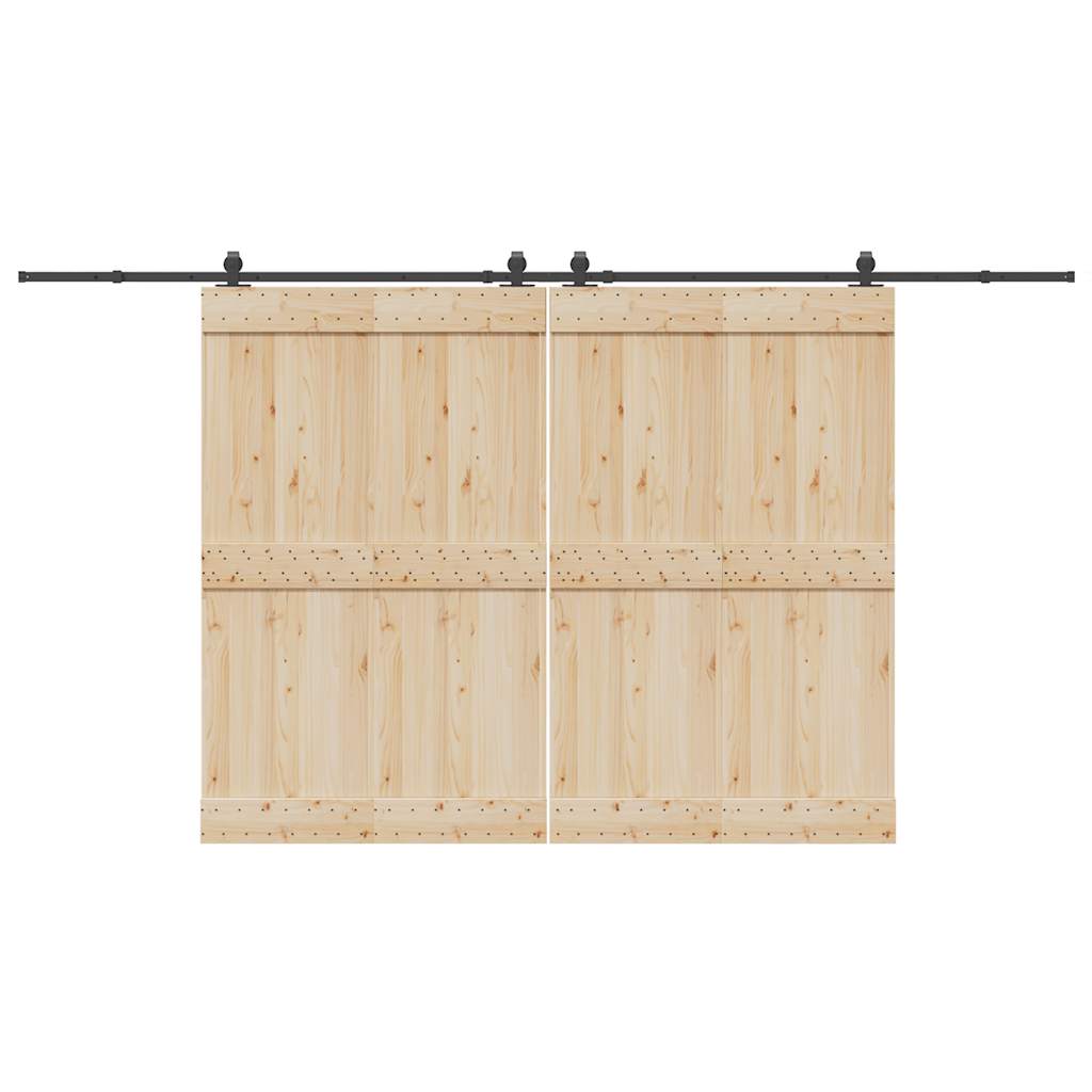 Pribor za klizna vrata 400 cm čelični crni