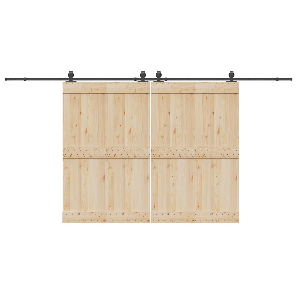 Pribor za klizna vrata 427 cm čelični crni