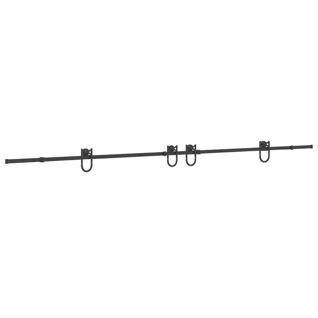 Pribor za klizna vrata 400 cm čelični crni