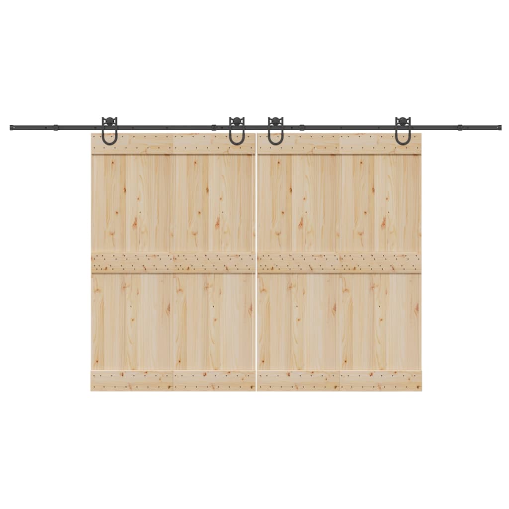 Pribor za klizna vrata 400 cm čelični crni