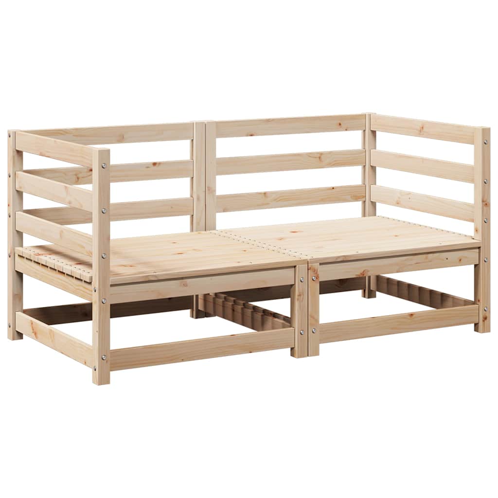 2-dijelni set vrtnih sofa od masivne borovine
