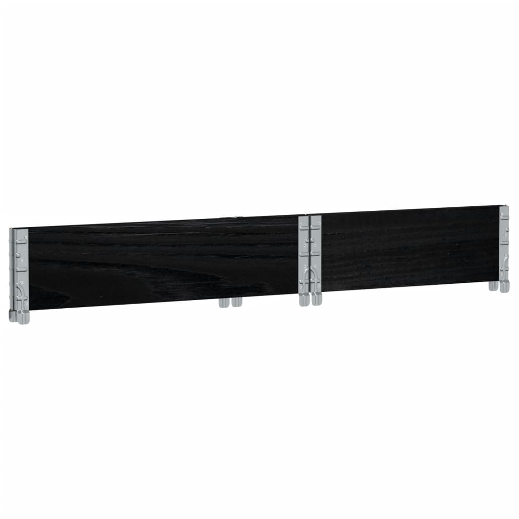 Okvir za palete crni 80 x 60 cm od masivne borovine