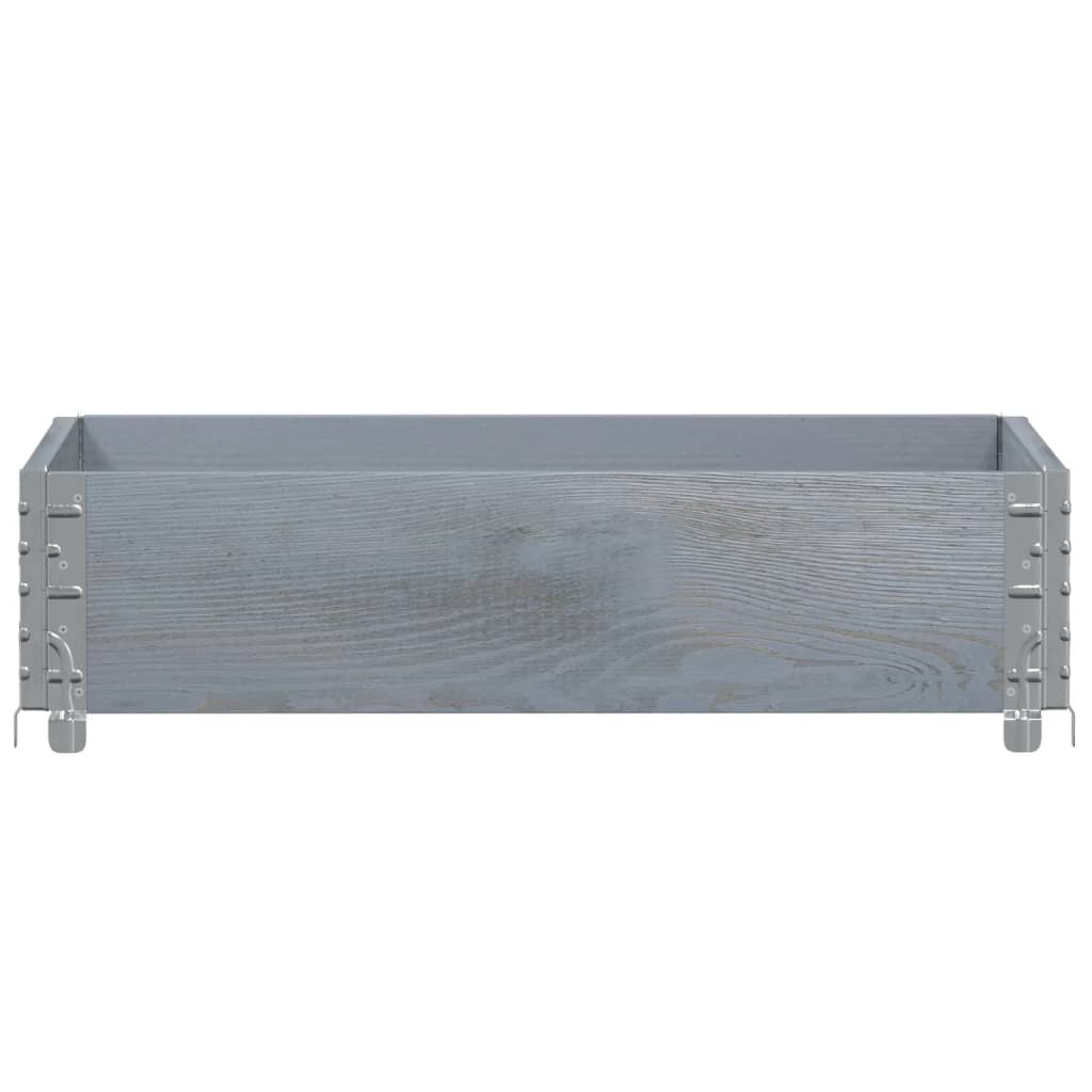 Okvir za palete sivi 80 x 60 cm od masivne borovine