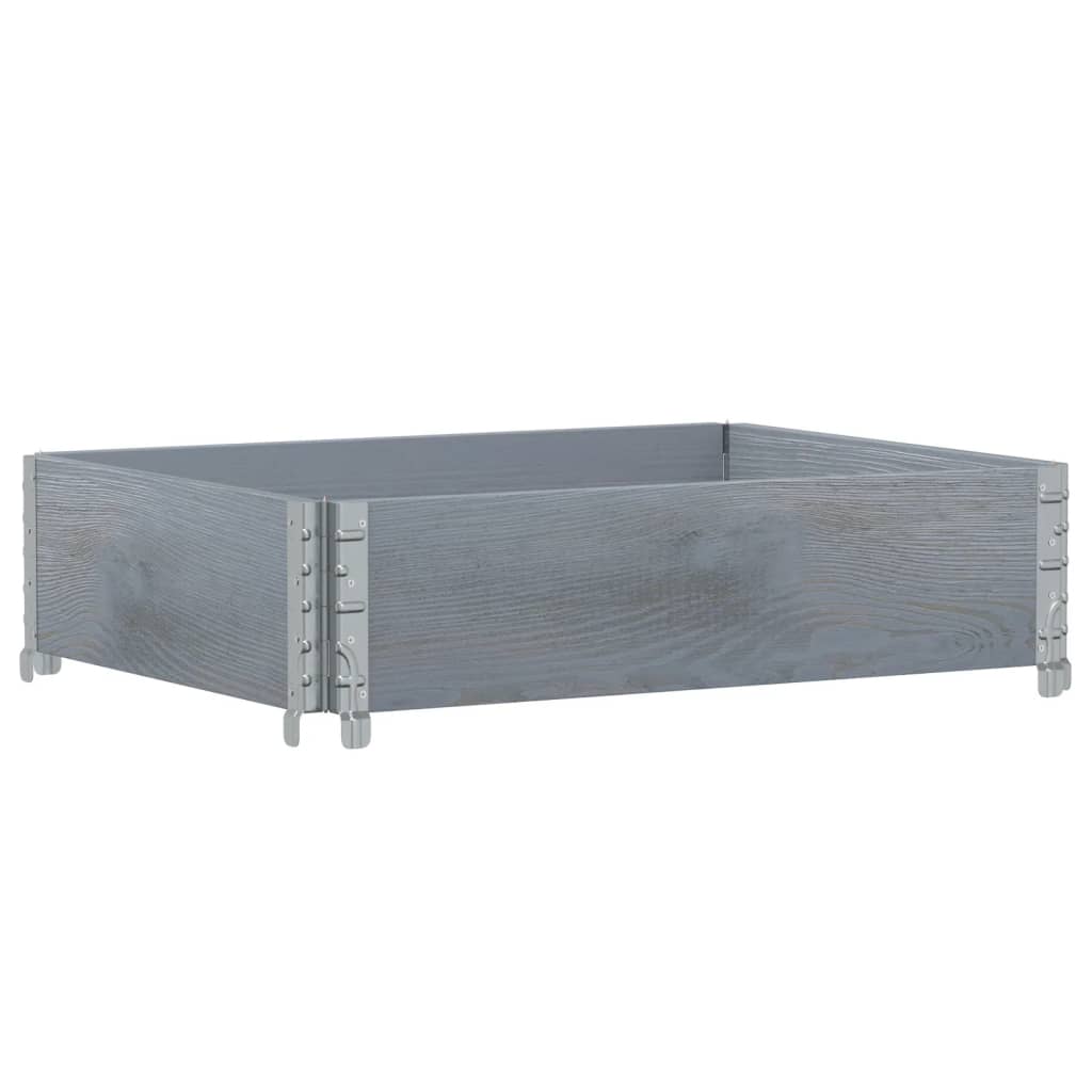 Okvir za palete sivi 80 x 60 cm od masivne borovine