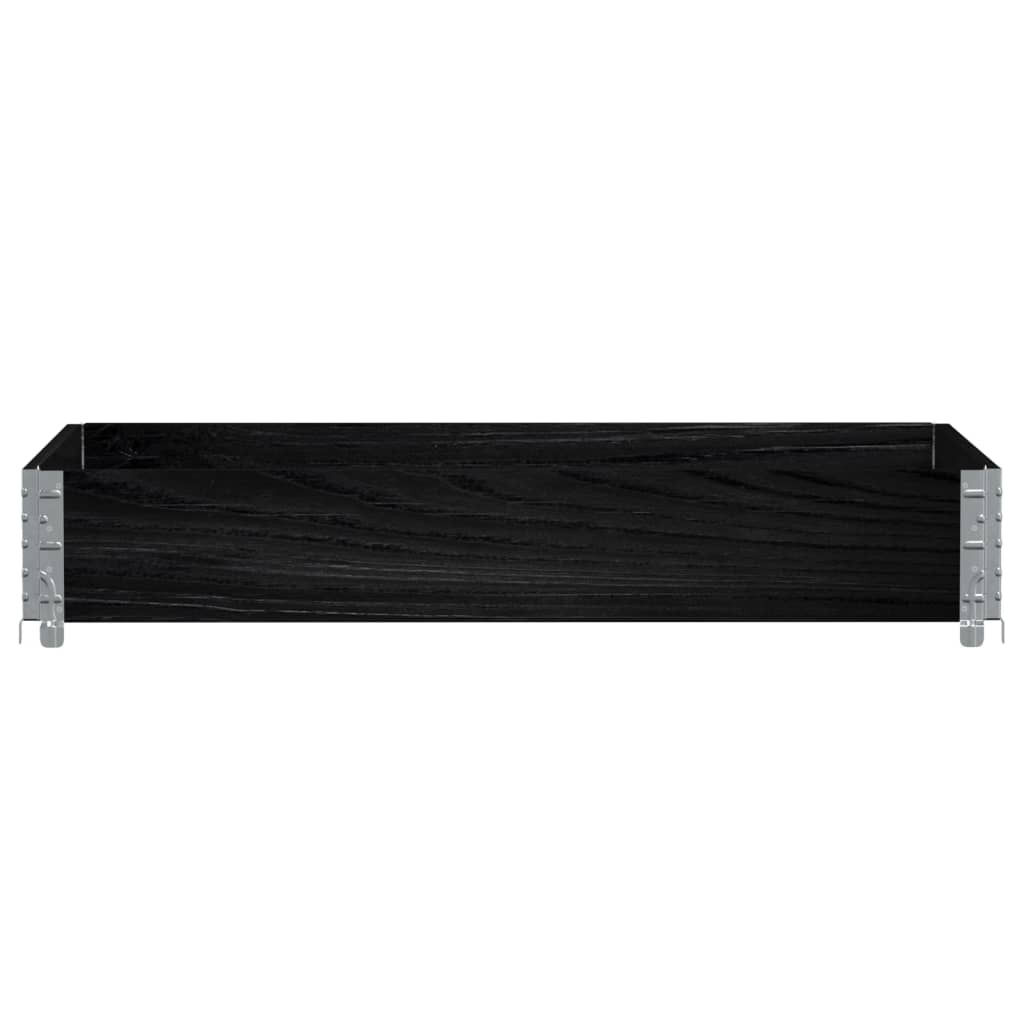 Okvir za palete crni 120 x 60 cm od masivne borovine