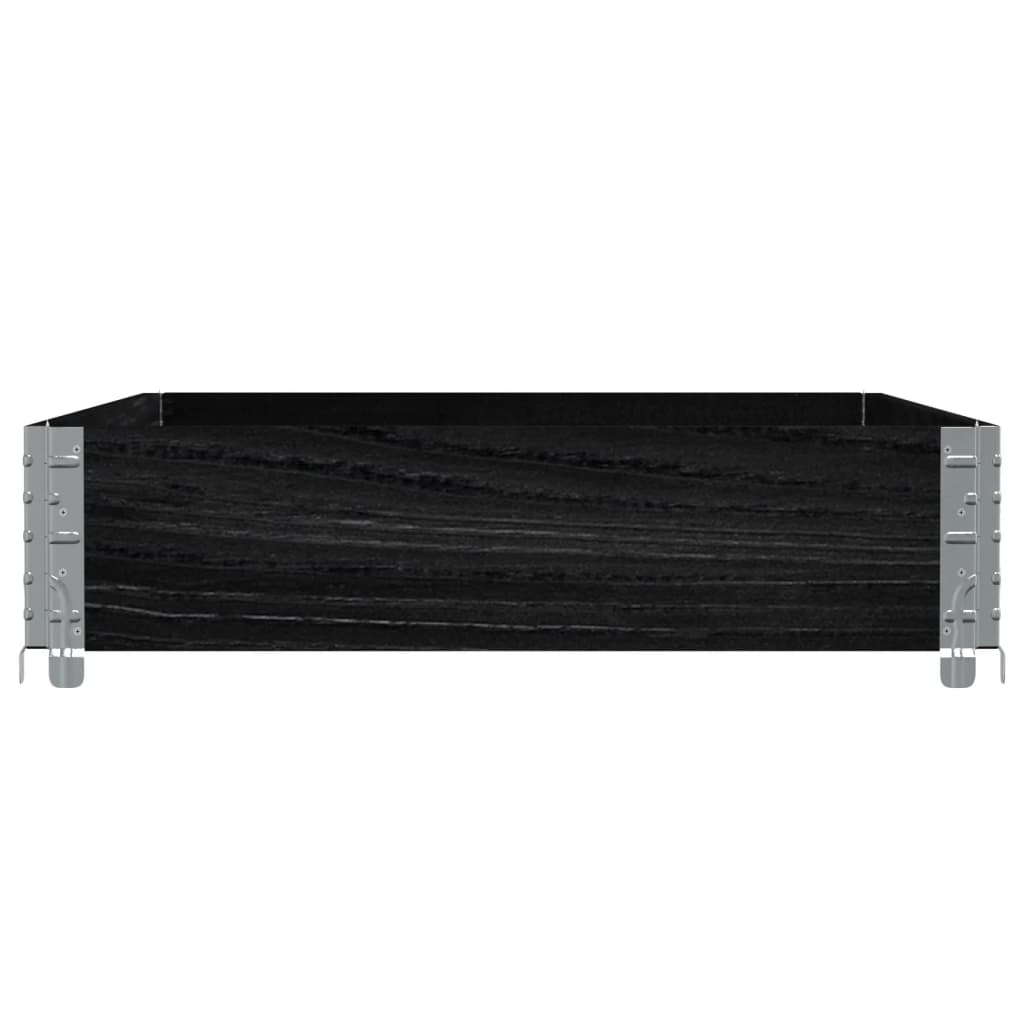 Okvir za palete crni 120 x 60 cm od masivne borovine