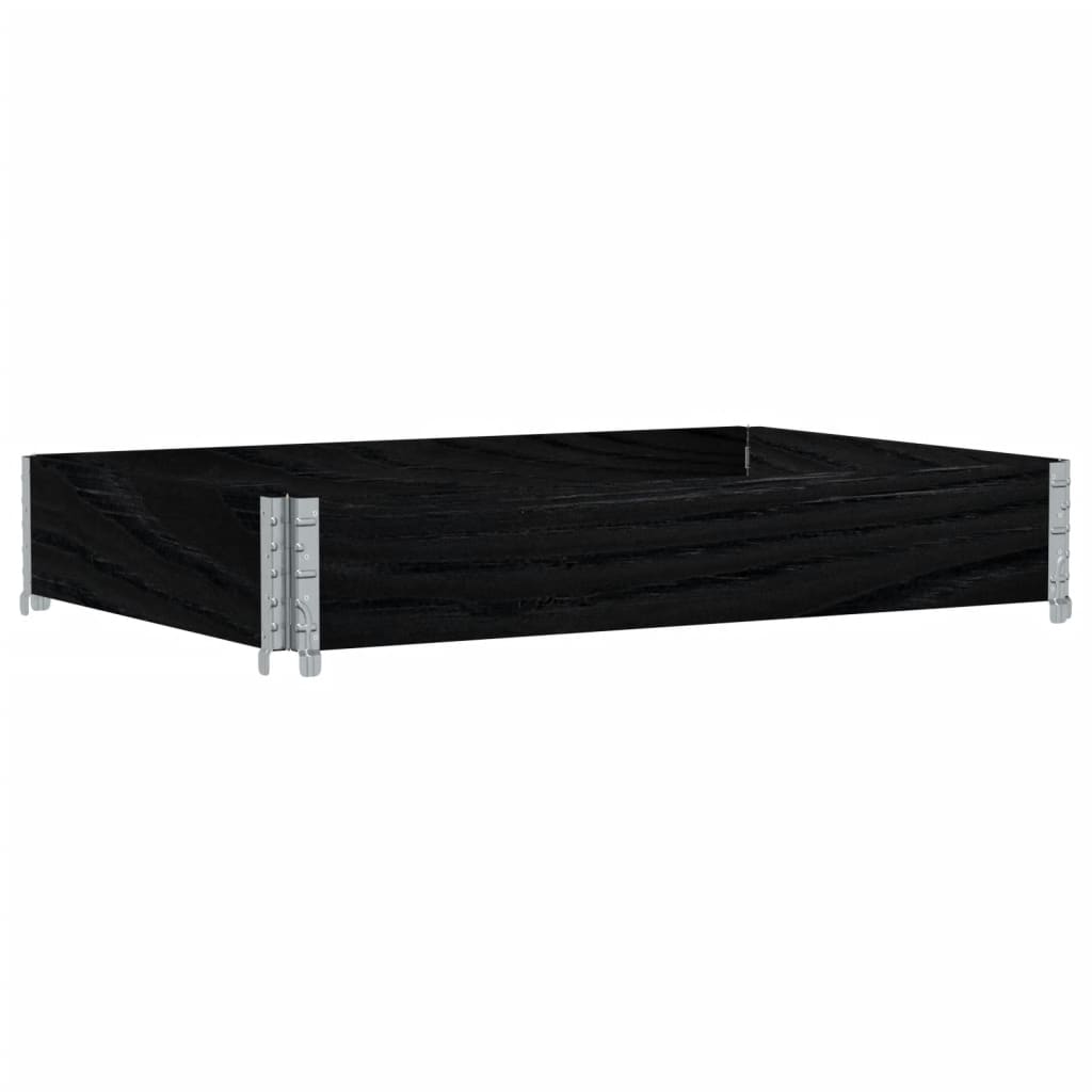 Okvir za palete crni 120 x 60 cm od masivne borovine