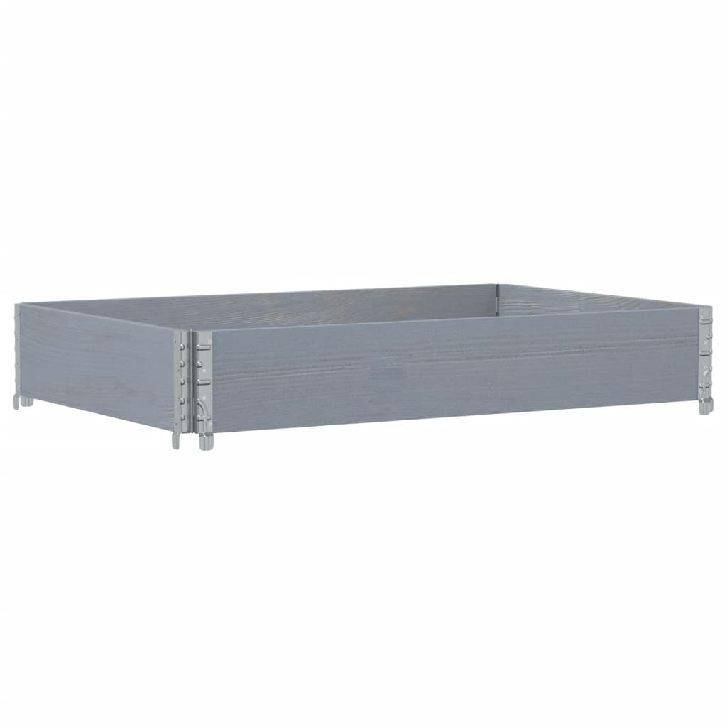 Okviri za palete sivi 120 x 80 cm od masivne borovine
