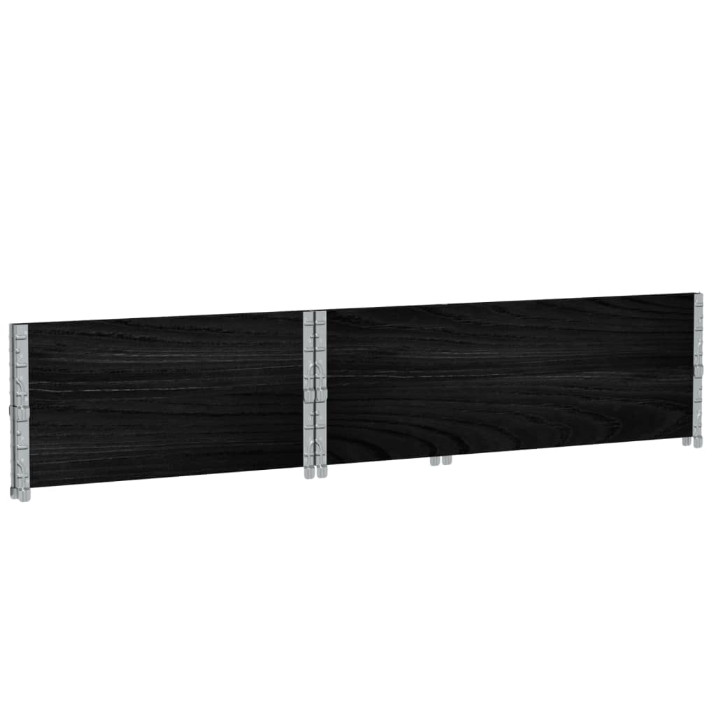 Okviri za palete 2 kom crni 120 x 80 cm od masivne borovine