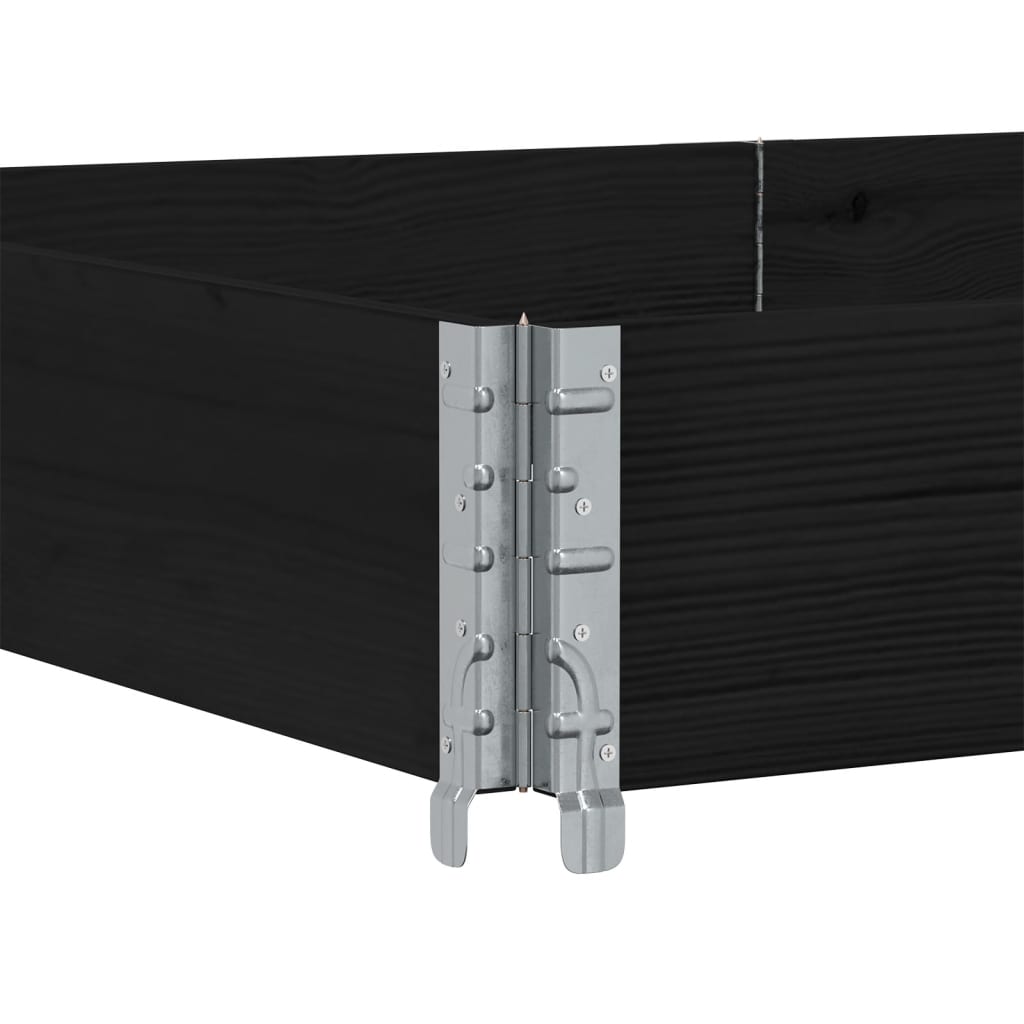Okviri za palete crni 150x100 cm od masivne borovine
