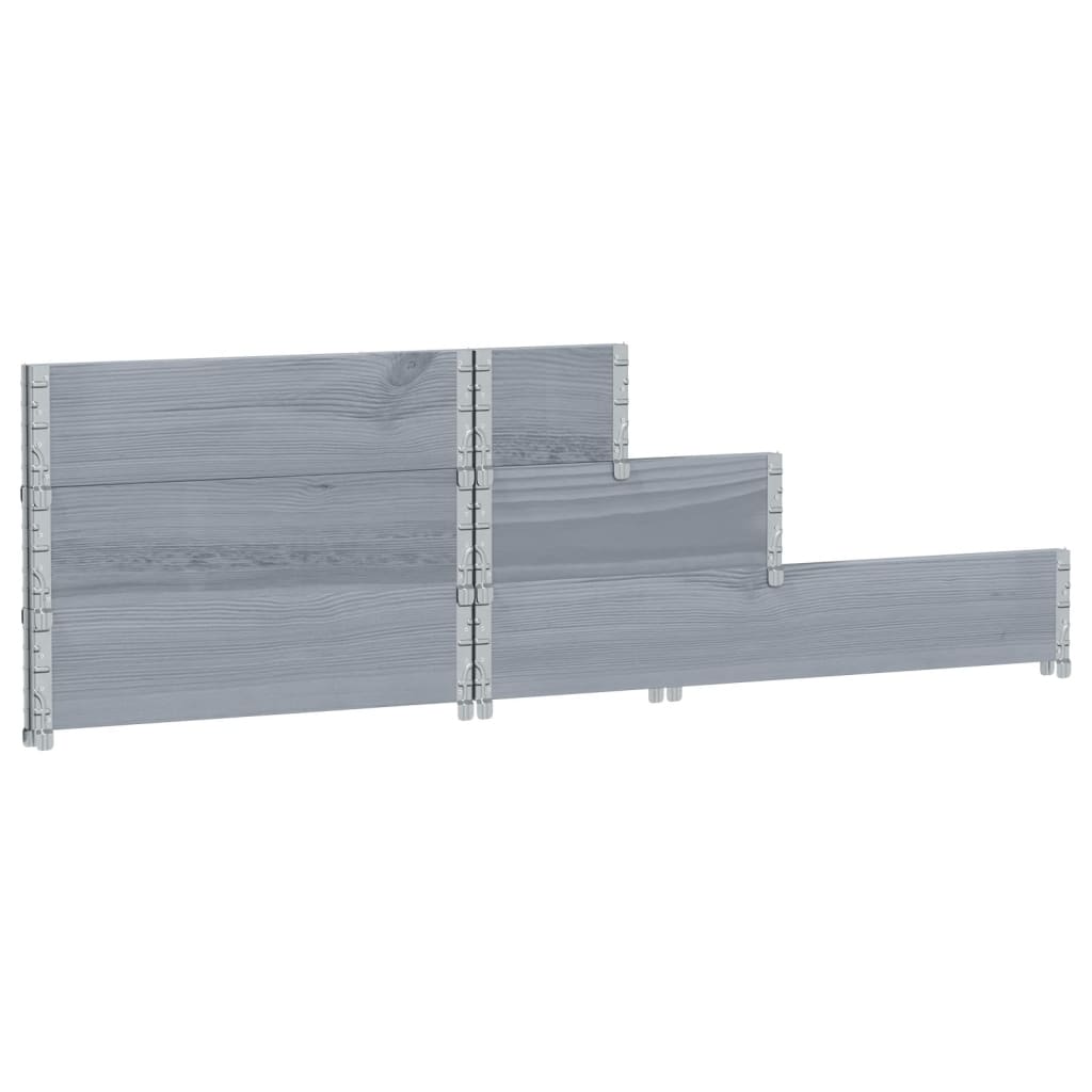 Povišena gredica s 3 razine siva 120 x 80 cm masivna borovina