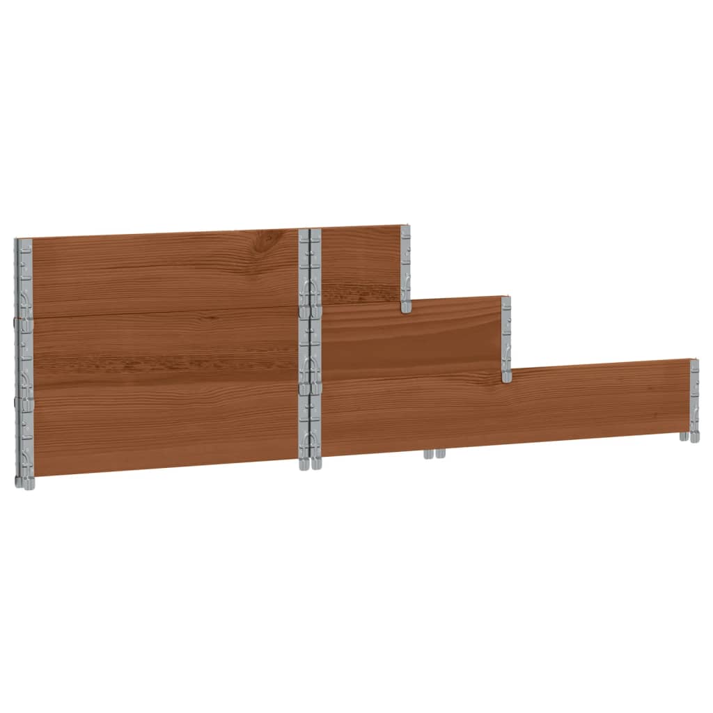 Povišena gredica s 3 razine smeđa 120 x 80 cm masivna borovina