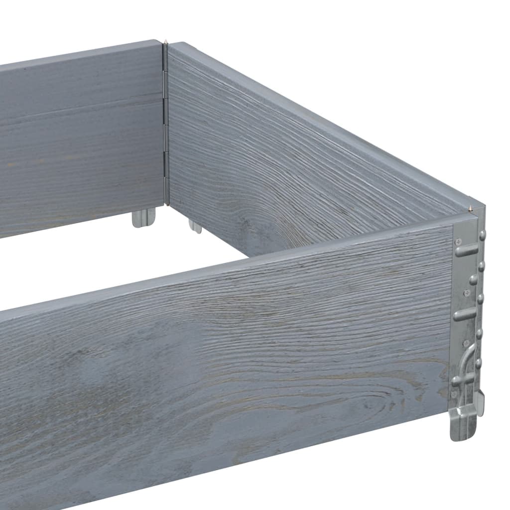 Vrtna sadilica siva 80x60 cm od masivne borovine