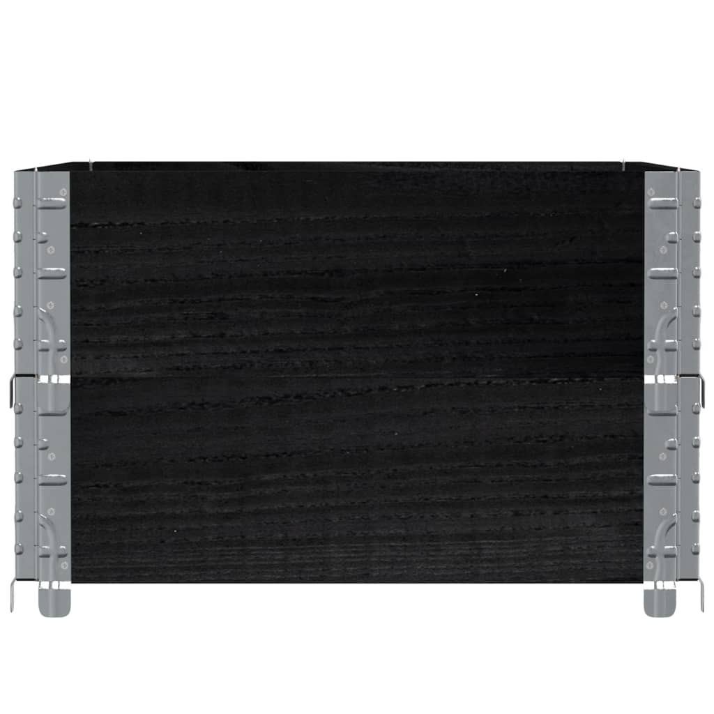 Vrtna sadilica crna 80x60 cm od masivne borovine