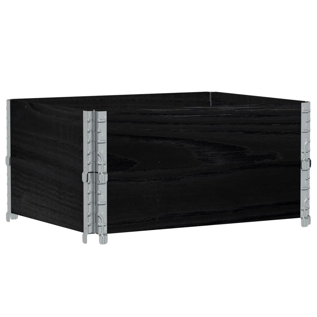 Vrtna sadilica crna 80x60 cm od masivne borovine