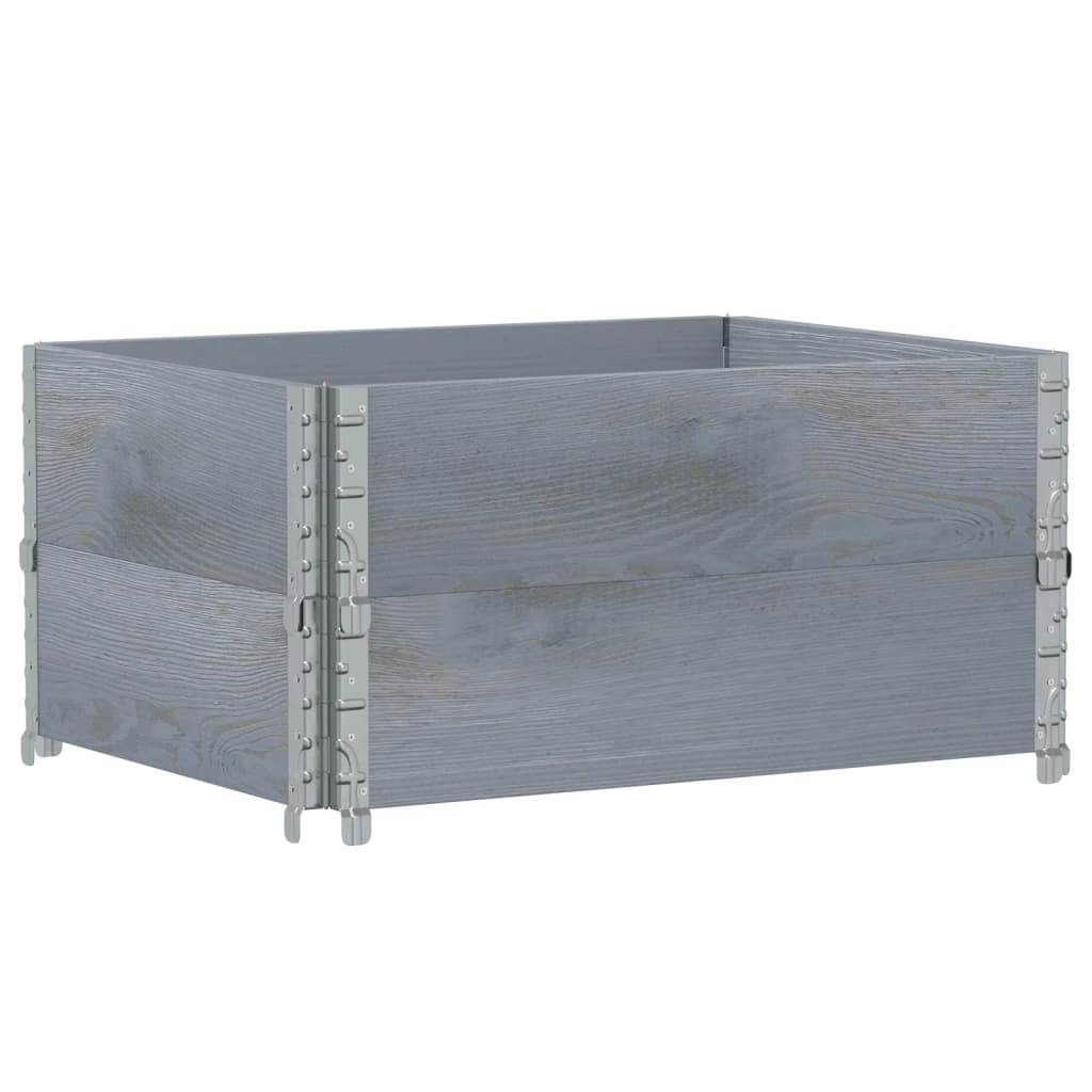 Vrtna sadilica siva 80x60 cm od masivne borovine