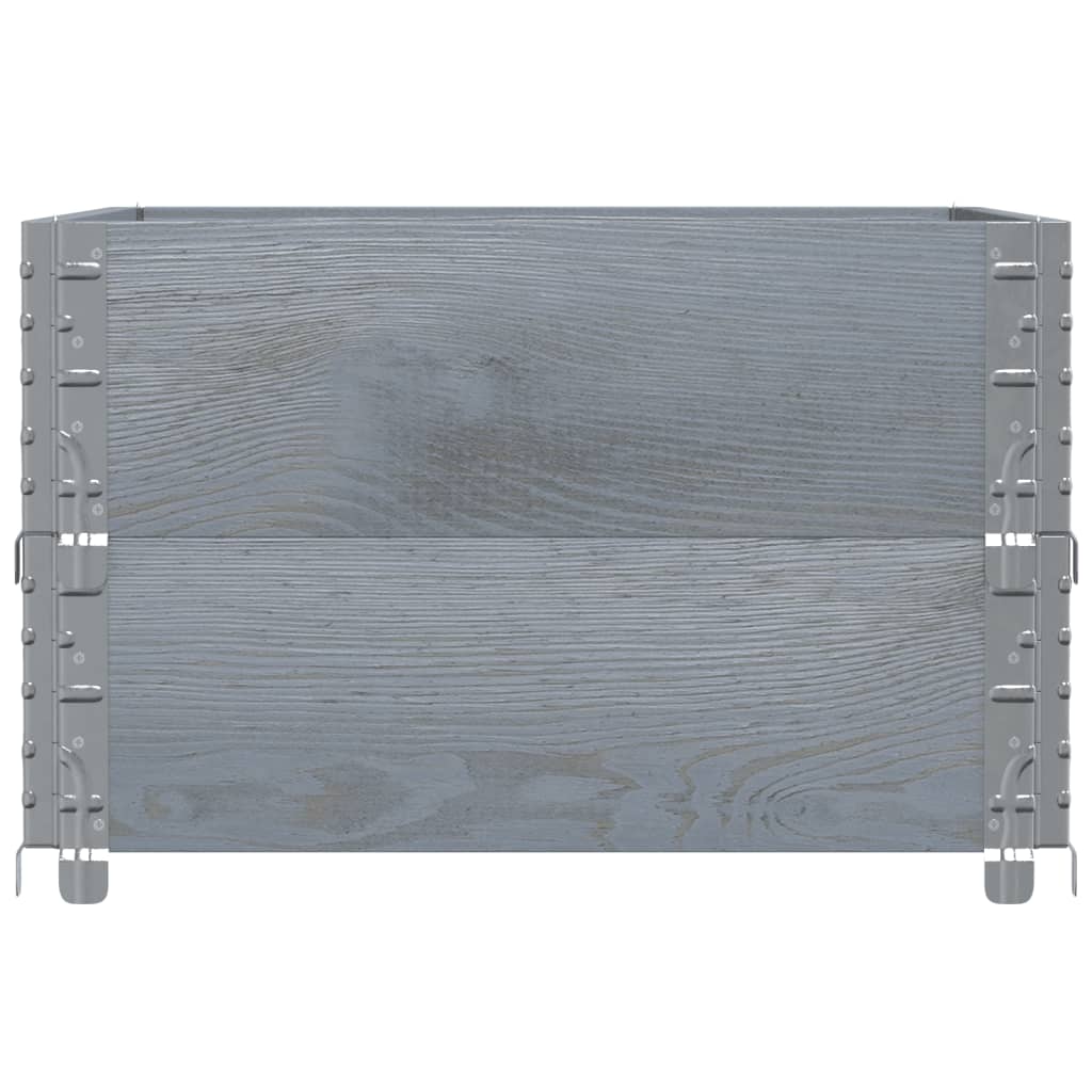 Vrtna sadilica siva 80x60 cm od masivne borovine